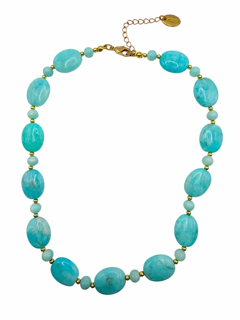Stauer Gold Plated Amazonite Necklace
